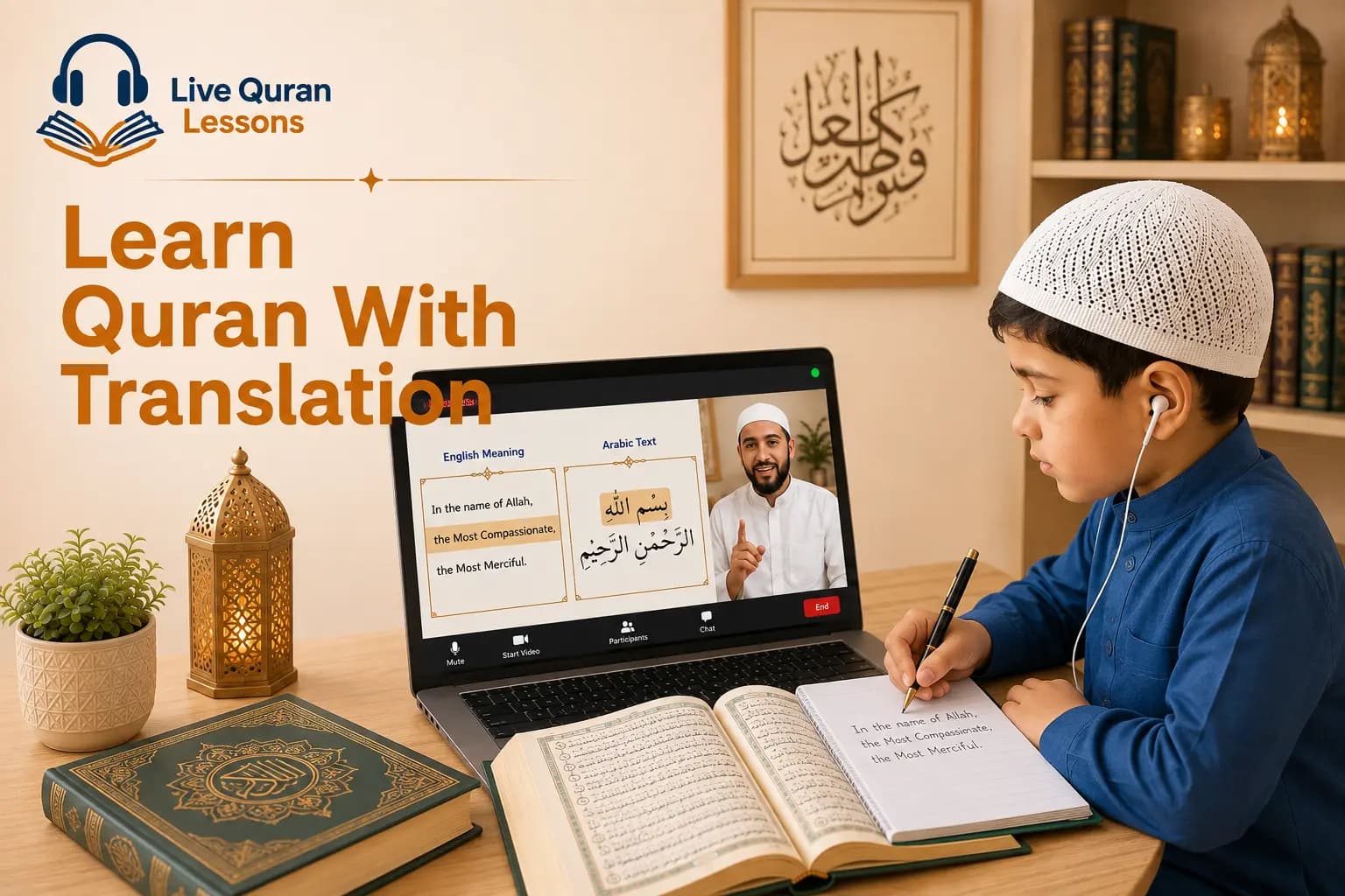 Learn Quran with translation online for kids