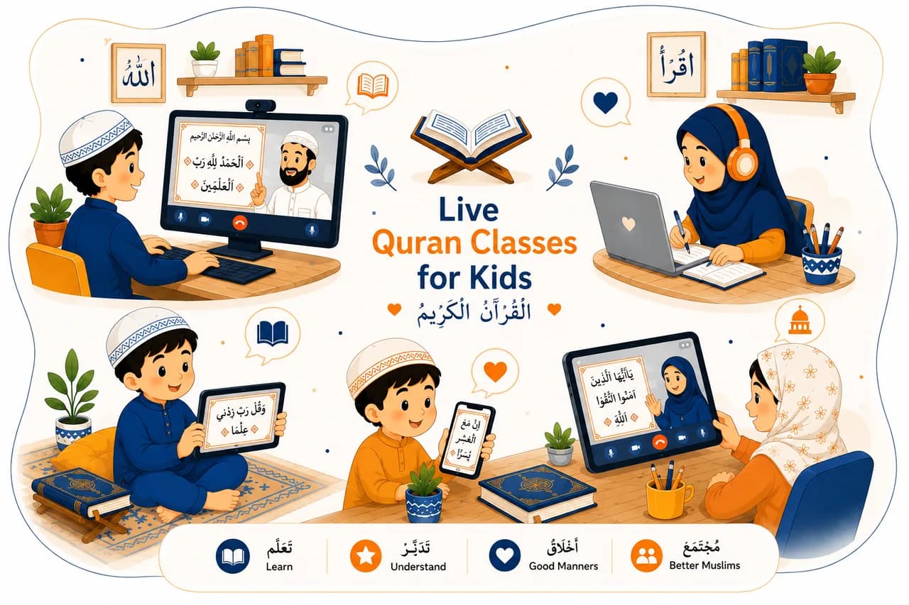 Online Quran academy for kids learning one-to-one with a qualified Quran teacher